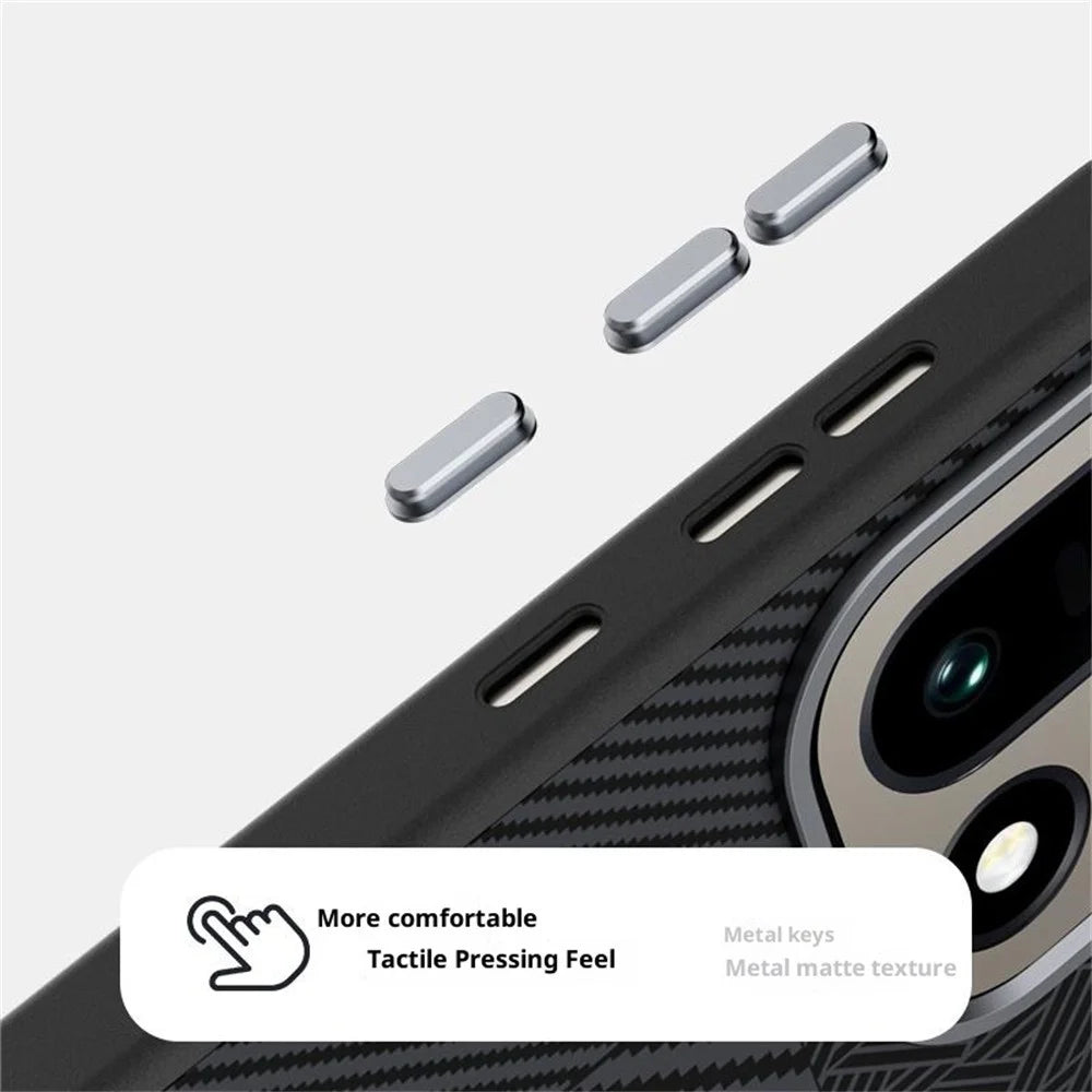ABEEL For OnePlus 15 5G Magnetic Case PC + TPU + Aluminum Alloy + PU Leather Slim Phone Back Cover - Texture 2 - 6