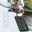 For Samsung Galaxy S25 / S24 Magnetic Case Rotating Ring Kickstand TPU + PC Phone Back Cover - Black - 2