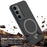 For Samsung Galaxy S25 / S24 Magnetic Case Rotating Ring Kickstand TPU + PC Phone Back Cover - Black - 4