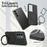 For Samsung Galaxy S25 / S24 Magnetic Case Rotating Ring Kickstand TPU + PC Phone Back Cover - Black - 6