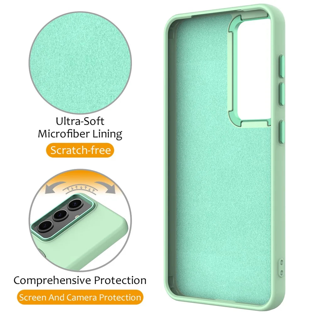 For Samsung Galaxy S25+ / S24+ Magnetic Case Rotating Ring Kickstand TPU + PC Phone Back Cover - Green - 3