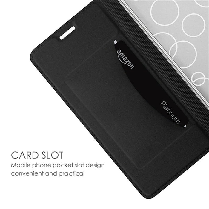 For iPhone Air Case PU Leather Phone Cover with Card Holder Stand - Black - 4
