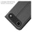 For iPhone Air Case PU Leather Phone Cover with Card Holder Stand - Black - 5