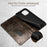 SUTENI For iPhone 14 Magnetic Auto Closing Phone Case PU Leather Stand Wallet Protective Cover - Dark Grey - 6