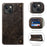 SUTENI For iPhone 14 Magnetic Auto Closing Phone Case PU Leather Stand Wallet Protective Cover - Dark Grey - 7