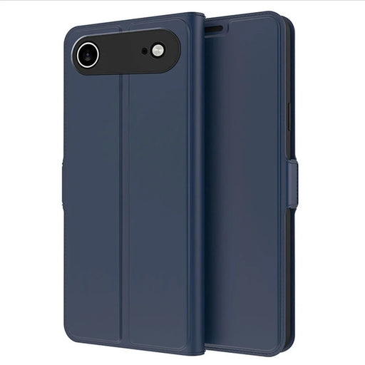 For iPhone Air Case Shockproof TPU Inner Shell Leather Phone Cover Card Slot - Blue - 1