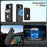 For Google Pixel 9a Magnetic Case Detachable Card Slot Kickstand Leather + TPU Phone Cover - Black - 5