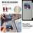 For Samsung Galaxy S25 FE Magnetic Case RFID Blocking Leather Wallet Cover with Rotating Ring Kickstand - Titanium Grey - 3