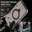 For Samsung Galaxy S25 FE Magnetic Case RFID Blocking Leather Wallet Cover with Rotating Ring Kickstand - Titanium Grey - 6