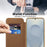 For Samsung Galaxy S25 FE Magnetic Case Rhombus PU Leather Phone Cover - Brown - 3