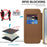 For Samsung Galaxy S25 FE Magnetic Case Rhombus PU Leather Phone Cover - Brown - 5
