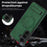 For Samsung Galaxy S25 FE Magnetic Case with Folded Kickstand PC Silicone Leather Phone Back Cover - Blackish Green - 4