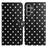 For Samsung Galaxy S25 Leather Case Polka Dot Pattern Wallet Stand Folio Phone Cover - Black - 1
