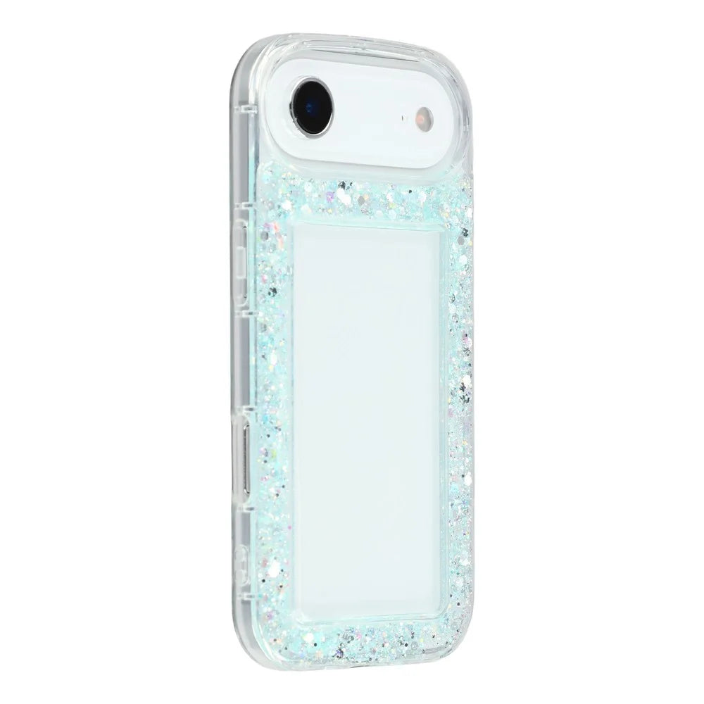 For iPhone Air Case Glitter Epoxy Soft TPU Clear Back Cover - Green - 1