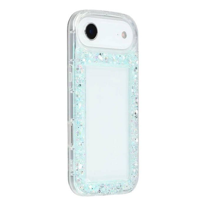 For iPhone Air Case Glitter Epoxy Soft TPU Clear Back Cover - Green - 1