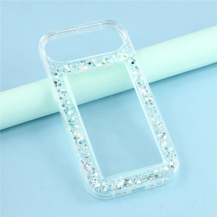 For iPhone Air Case Glitter Epoxy Soft TPU Clear Back Cover - Green - 6