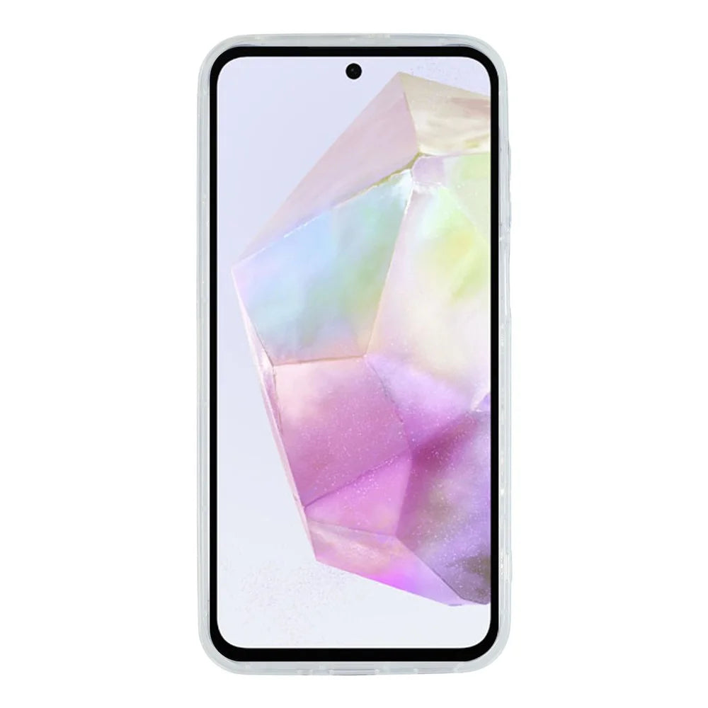 For Samsung Galaxy A55 5G Case DIY Butterfly Glitter Epoxy Soft TPU Phone Back Cover - Pink - 2
