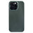 For iPhone 16 Pro Case Nappa Texture Genuine Cow Leather + PC Phone Cover - Dark Green - 1