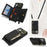 For iPhone 16 Case Card Bag Ring Holder Litchi Texture Leather + TPU Phone Cover with Long Strap - Black - 7