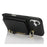 For iPhone 16 Plus Case Card Bag Ring Holder Litchi Texture Leather+TPU Phone Cover with Long Strap - Black - 3