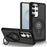 For Samsung Galaxy S25 Ultra Case Kickstand PC + TPU Phone Back Cover Car Mount Compatible - Black - 1