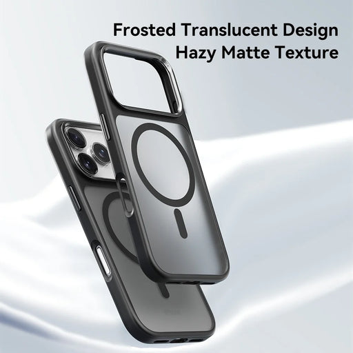 ROCK For iPhone 17 Pro Magnetic Case Compatible with MagSafe Skin-Touch PC + TPU Phone Cover - Black - 2