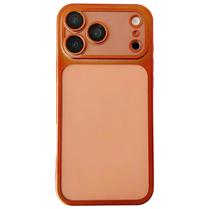For iPhone 17 Pro Max Case Matte Anti Drop TPU + PC Phone Back Cover - Orange - 1