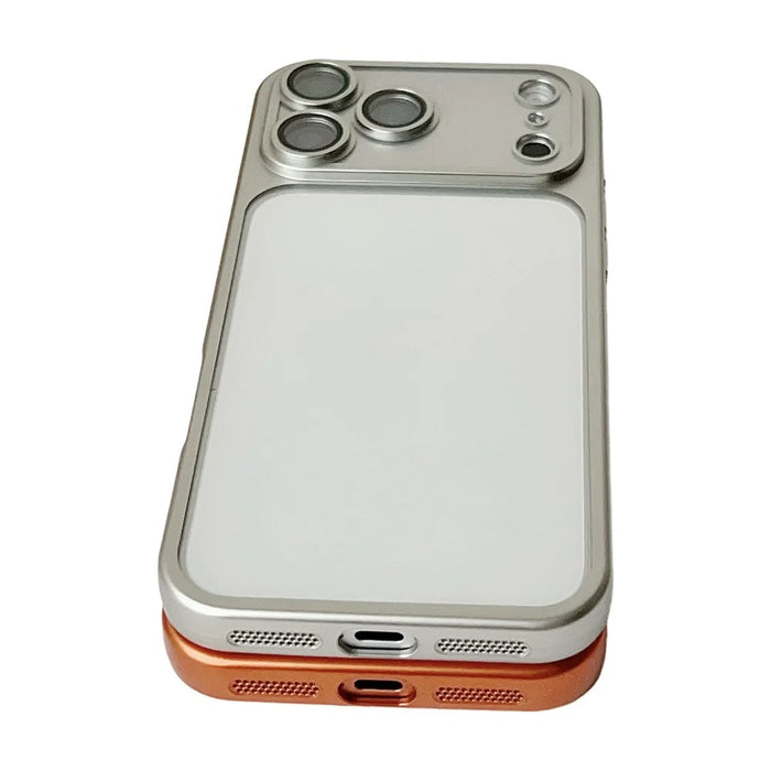 For iPhone 17 Pro Max Case Matte Anti Drop TPU + PC Phone Back Cover - Orange - 3