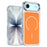 For iPhone Air Case Compatible with MagSafe Electroplated Acrylic TPU Phone Back Cover - Orange - 1