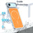For iPhone Air Case Compatible with MagSafe Electroplated Acrylic TPU Phone Back Cover - Orange - 3