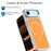 For iPhone Air Case Compatible with MagSafe Electroplated Acrylic TPU Phone Back Cover - Orange - 4