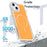 For iPhone 15 Case Compatible with MagSafe Electroplated Acrylic TPU Phone Back Cover - Orange - 3