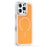 For iPhone 15 Pro Case Compatible with MagSafe Electroplated Acrylic TPU Phone Back Cover - Orange - 1