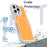 For iPhone 15 Pro Case Compatible with MagSafe Electroplated Acrylic TPU Phone Back Cover - Orange - 3