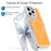 For iPhone 15 Pro Case Compatible with MagSafe Electroplated Acrylic TPU Phone Back Cover - Orange - 4