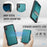 JEEHOOD For iPhone XS 5.8 inch / iPhone X Case  J10  Compatible with MagSafe Leather Back Phone Cover with Detachable Card Holder Kickstand - Blue - 3