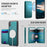 JEEHOOD For iPhone XS 5.8 inch / iPhone X Case  J10  Compatible with MagSafe Leather Back Phone Cover with Detachable Card Holder Kickstand - Blue - 6