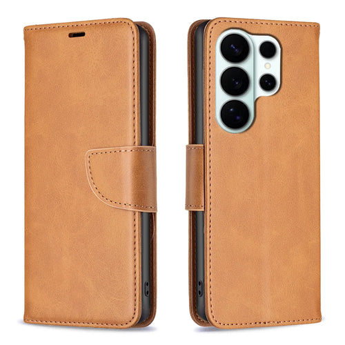 For Samsung Galaxy S26 Ultra Case Shockproof PU Leather Cover with Wallet Card Slots - Yellow - 1