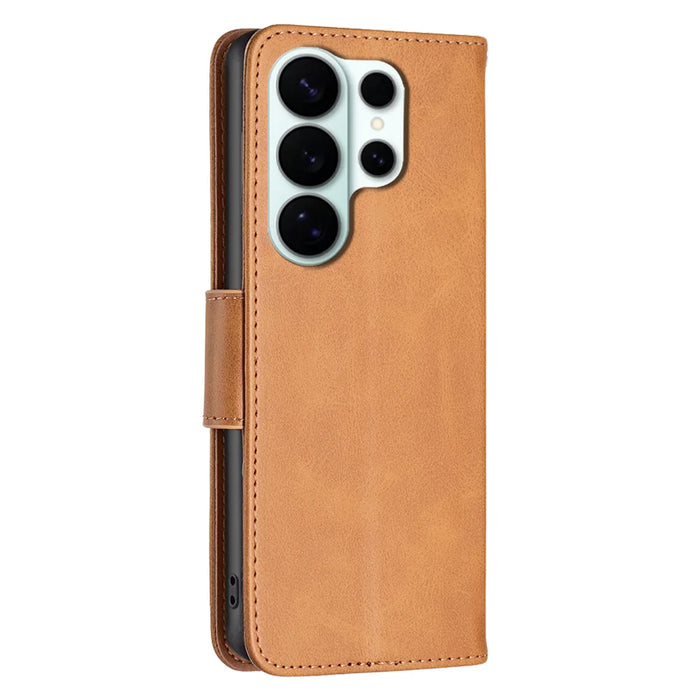 For Samsung Galaxy S26 Ultra Case Shockproof PU Leather Cover with Wallet Card Slots - Yellow - 3