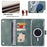 VILI GVB-C Series for iPhone 17 Pro Case Compatible with MagSafe RFID Blocking Detachable Leather Phone Cover - Green - 4
