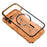 For iPhone 17 Pro Max Case Compatible with MagSafe Aluminium Alloy PC Matte Phone Cover Pop-Up Snap Lock - Orange - 2