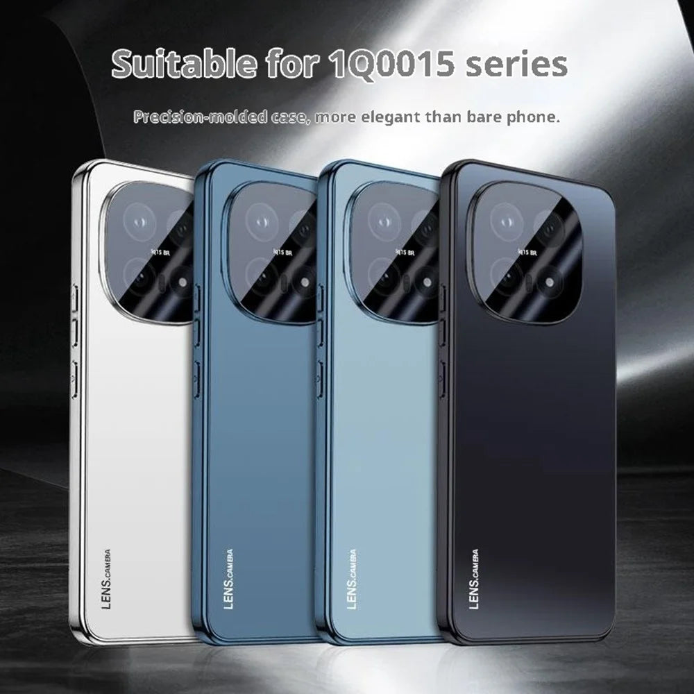 For vivo iQOO 15 5G Case Acrylic + TPU + Metal Anti-Scratch Phone Cover with Electroplating Frame - White - 7