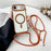 For iPhone Air Case Compatible with MagSafe Electroplating Edge TPU Phone Cover with Shoulder Strap - Orange - 1