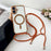 For iPhone 17 Case Compatible with MagSafe Electroplating Edge TPU Phone Cover with Shoulder Strap - Orange - 1
