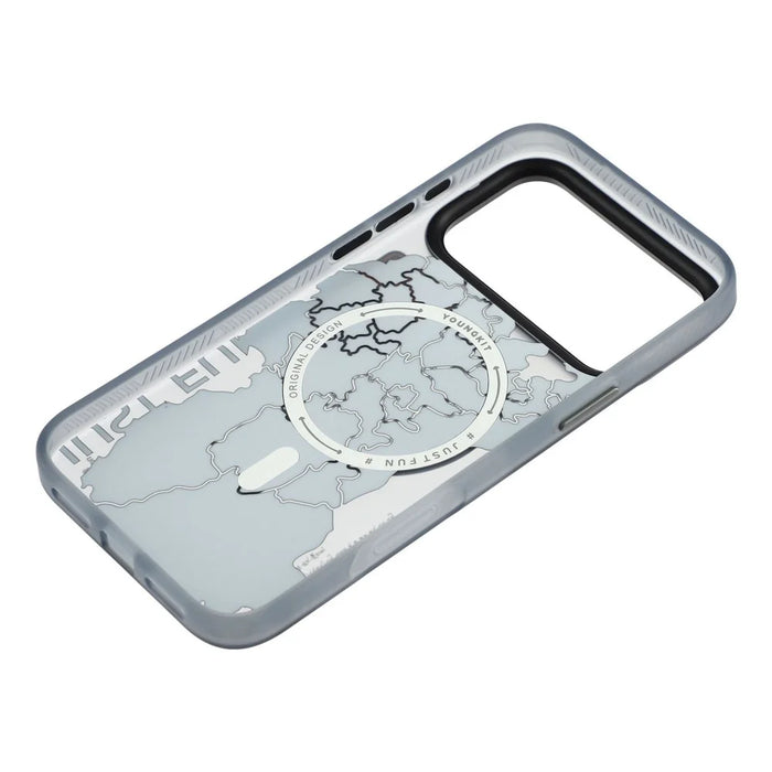 YOUNGKIT For iPhone 17 Pro Magnetic Case Highway Trajectory Pattern TPU + PC + Metal Phone Back Cover - National Highway 318 - 6