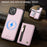 JEEHOOD For iPhone 15 Plus / iPhone 14 Plus Case  J12 Magnetic  Detachable Zipper Wallet Kickstand Leather Back Cover Compatible with MagSafe - Pink - 4