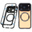 For iPhone 17 Pro Case Double Sides Tempered Glass Phone Cover Compatible with MagSafe Full Protector - Black - 1