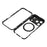 For iPhone 17 Pro Case Double Sides Tempered Glass Phone Cover Compatible with MagSafe Full Protector - Black - 7