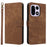 For OnePlus 15 5G Case Wallet RFID Blocking PU Leather Phone Cover Stand with Strap - Brown - 1