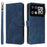 For Cubot P90 Case Wallet RFID Blocking PU Leather Phone Cover Stand with Strap - Blue - 1